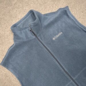 Columbia Sportswear Company Fleece‎ Vest Men's XXL Blue Full Zip Pockets